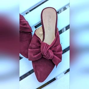 Madewell Remi Bow Mule in Pinot Noir